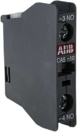 ABB Auxiliary Contact Block, 1 Contact, 1 NO, CA5, Front, 6 A, 24V ac, 1SBN010010R1010