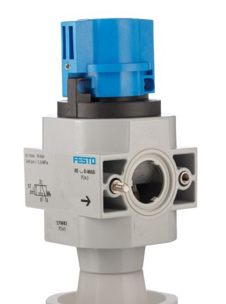 Festo Locking Shut-Off Valve Pneumatic Manual Control Valve HE Series 3/8 in, 170683