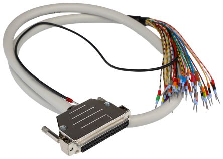 Phoenix Contact Female D-Sub 37-Pin Unterminated Cable, 1 m Semi-Rigid Polyvinyl Chloride