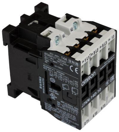 Omron J7KN Contactor, 24V Coil, 3-Pole, 14 A, 5.5 kW, 1 NO