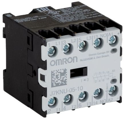 Omron J7KNU Contactor, 24V Coil, 3-Pole, 5 A, 2.2 kW, 3 NO