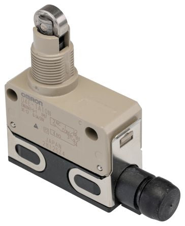 Omron D4E Series Roller Plunger Limit Switch, 1 NO/1 NC, IP67, Zinc Housing, 125V ac