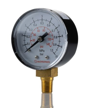 Norgren Pressure Gauge, 50 mm, 10 bar