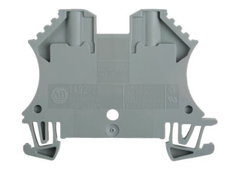 Allen Bradley 1492-J3 Series Feed Through Terminal Block, 2-Way, 28AWG Wire, 25A Screw