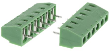 Phoenix Contact MKDS 1/6-3.81 Series PCB Terminal Block, 6-Contact, 3.81 mm Pitch, Through Hole, 1 Row Solder