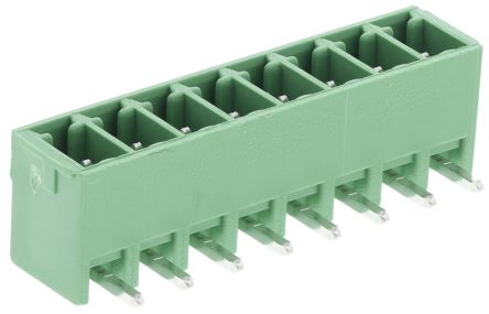 Phoenix Contact MC 1.5/ 8-G-3.81 Series Pluggable Terminal Block, 8-Contact, 3.81 mm Pitch, 1 Row, 1803332