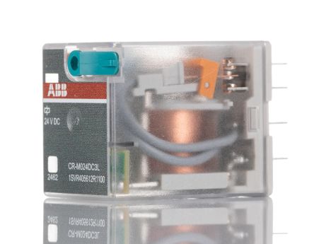 ABB CRM Series Interface Relay, DIN Rail, 24V dc Coil, 3CO (SPDT)