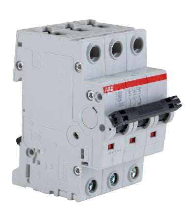 ABB System Pro M Compact S200 Miniature Circuit Breaker, 3-Pole, 80A, Type C, 440V ac AC, 6 kA Breaking Capacity