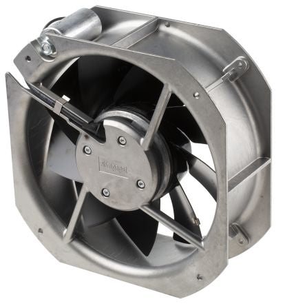 ebm-papst W2E200H Series Axial Fan, 115V ac, 925 m³/h, 64 W, 580 mA Max, IP22 225 mm, 225mm, 80 mm