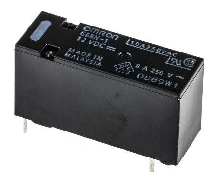 Omron PCB Power Relay, 12V dc Coil, 8A Switching Current, SPDT