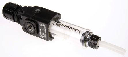 Norgren B72G Filter Regulator, 40 μm, 1/4 in G, Semi Automatic, 10 bar