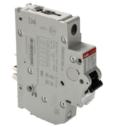 ABB SMISSLINE TP S400M Miniature Circuit Breaker, 1-Pole, 16A, Type C, 240V ac AC, 25 kA Breaking Capacity