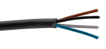 Phoenix Contact Multi-Core Industrial Cable, 4 Cores, 0.34mm² 22 AWG, 100 m, Black, Grey Polypropylene Sheath