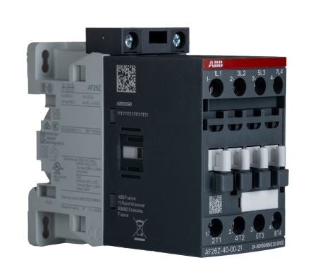 ABB AF26Z-40-00-21 Contactor, 60V Coil, 4-Pole, 45 A, 11 kW 20V, 60 V, 600V