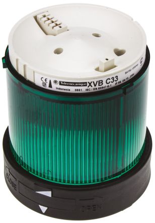 Schneider Electric Harmony XVB Series Green Steady Effect Beacon Unit, Incandescent, LED Bulb 250V, AC, IP65