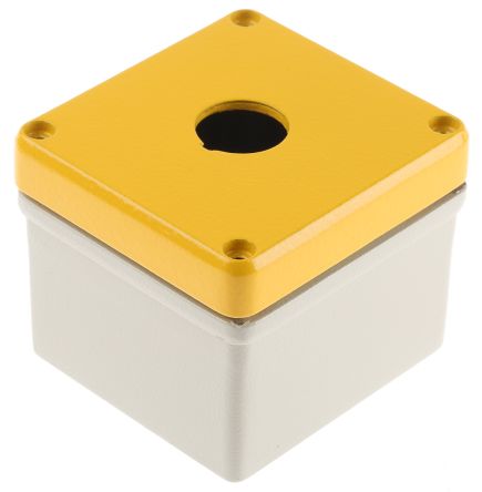 Eaton Pebble Grey Aluminium RMQ Titan M22 Control Station Enclosure - 1 Hole 22 mm Diameter