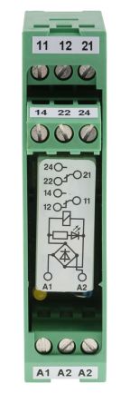 Phoenix Contact DIN Rail Interface Relay, 24V dc Coil, 6A Switching Current, DPDT