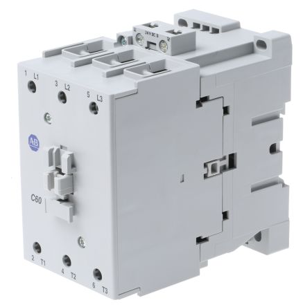 Allen Bradley 100C Contactor, 24V dc Coil, 3-Pole, 60 A, 32 kW 24V dc, 3 NO, 690V ac