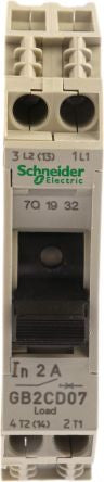 Schneider Electric TeSys TeSys Thermal Magnetic Circuit Breaker - 1-Pole, DIN Rail, 2A Current Rating, 1.5 kA, 277V ac,