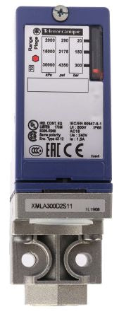 Telemecanique Sensors XMLA Series Pressure Sensor, Relay Output 20 bar 300 bar, Differential Reading