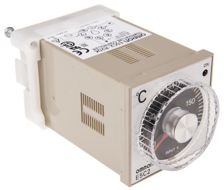 Omron E5C2 DIN Rail, Flush, Panel On-Off Temperature Controller 4 Input, 4 Output Relay 240V ac On-Off