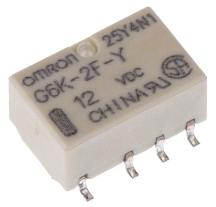 Omron Surface Signal Relay, 12V dc Coil, 1A, DPDT