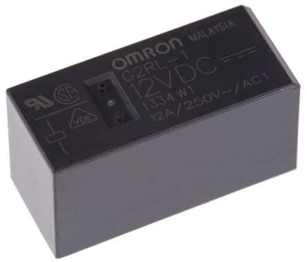 Omron Panel Power Relay, 12V dc Coil, 12A Switching Current, SPDT