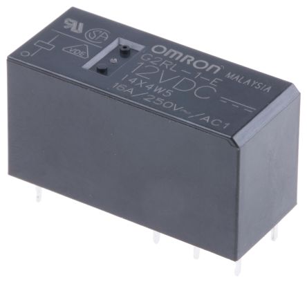 Omron Panel Power Relay, 12V dc Coil, 16A Switching Current, SPDT
