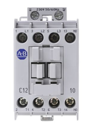 Allen Bradley 100C Contactor, 230V ac Coil, 3-Pole, 12 A, 5.5 kW 230V ac, 3 NO, 690V ac