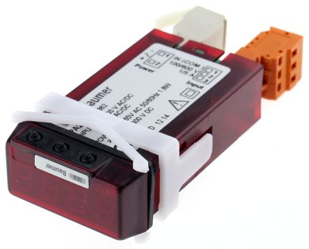 Baumer PA203 LED Digital Panel Multifunction Meter for Current, Voltage, 22 mm x 45 mm