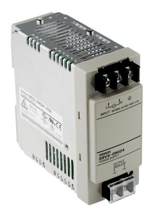 Omron S8VS Switched Mode DIN Rail Power Supply 264V ac AC Input 24V dc, 3.75 A Output DC 90 W
