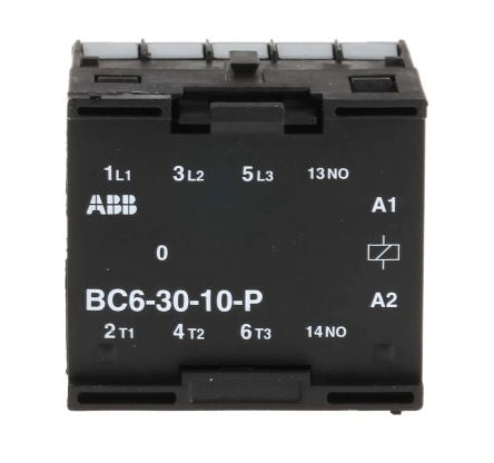 ABB B Contactor, 24V dc Coil, 3-Pole, 6 A, 4 kW 24V dc, 3 NO, 690V ac