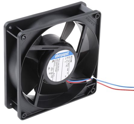 ebm-papst 5200 N Series Axial Fan, 48V dc, 252 m³/h, 9.6 W, 210 mA Max 127 mm 38mm 38 mm