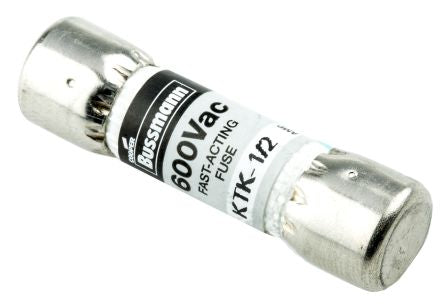 Eaton 500mA F Melamine Cartridge Fuse, 10 x 38 mm