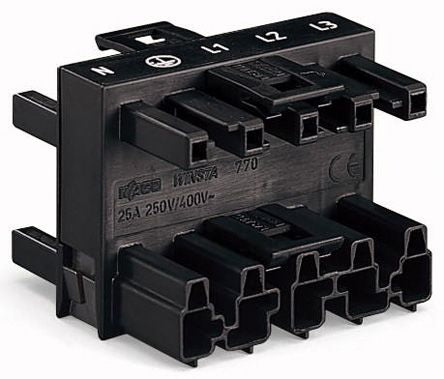 WAGO 770 Series Distribution Block Male/Female, 5-Pole, 25A, 4-Way