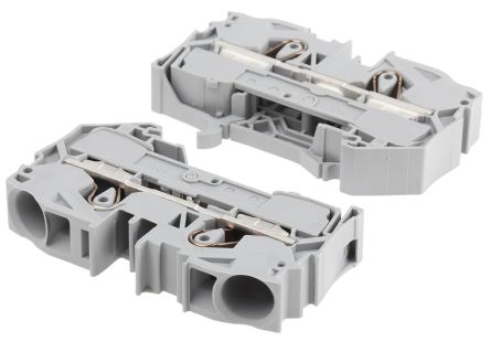 WAGO 2016-1201 Feed Through Terminal Block Grey, 16mm², 1-Level, Cage Clamp, IECEx/ATEX