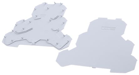 WAGO End & Intermediate Plate for Use with 2002 Series Triple Level Terminal Blocks
