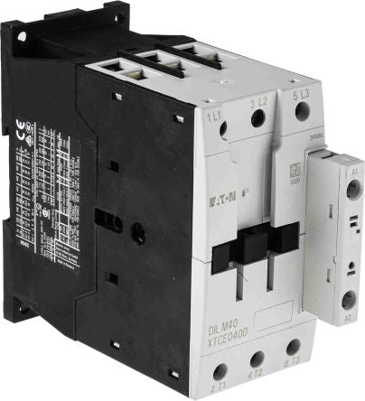 Eaton DILM Contactor, 24V ac Coil, 3-Pole, 40 A, 18.5 kW 24V ac, 3 NO, 400V ac