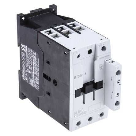 Eaton DILM Contactor, 230V ac Coil, 3-Pole, 40 A, 18.5 kW 230V ac, 3 NO, 400V ac