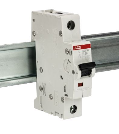 ABB System Pro M Compact System Pro M Compact Miniature Circuit Breaker, 1-Pole, 20A, Type B, 253V ac AC, 72 V dc DC, 10
