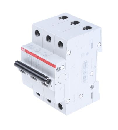 ABB ComPact Home SH200 Miniature Circuit Breaker, 3-Pole, 40A, Type C, 440V ac AC, 6 kA Breaking Capacity