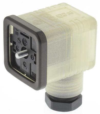 Hirschmann GDML 2+E DIN 43650 A Solenoid Valve Connector Indicator Light, 250V Voltage