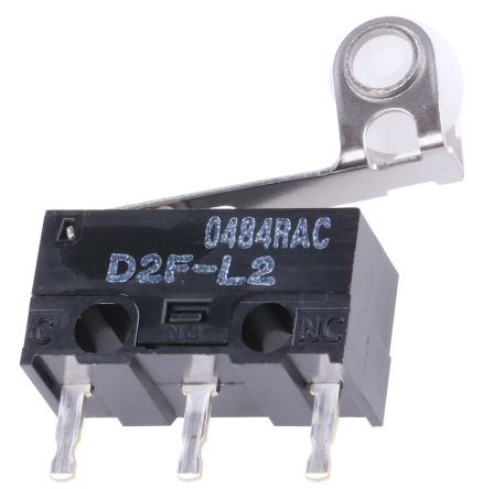 Omron Roller Lever Micro Switch, PCB Terminal Terminal, 3A, 125 V ac, 30 V dc, SPDT, IP40