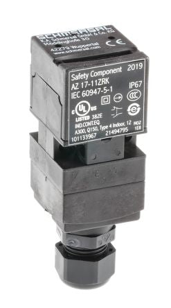 Schmersal AZ17 Safety Interlock Switch, Keyed Actuator Included, Fibreglass Reinforced Thermoplastic, Interlock