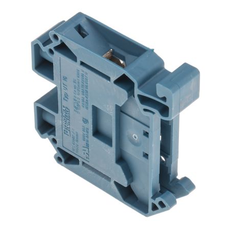 Phoenix Contact 3044209 UT 16 BU Series Feed Through Terminal Block Blue, 1.5mm², 25 mm², 1-Level, Screw, ATEX