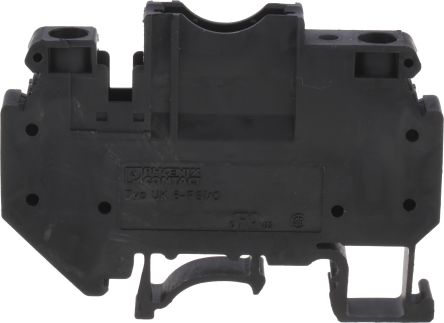Phoenix Contact 3118203 UK 6-FSI/C Series Fuse Modular Terminal Block Black, 1-Level Fused, Screw