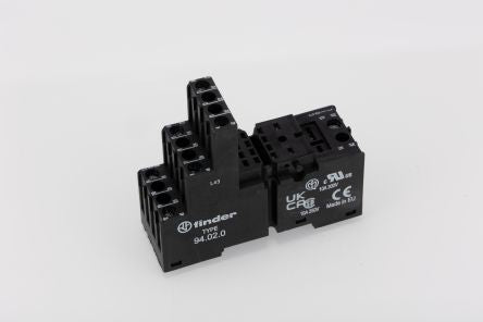 Finder 94 8 Way 250V DIN Rail Relay Socket