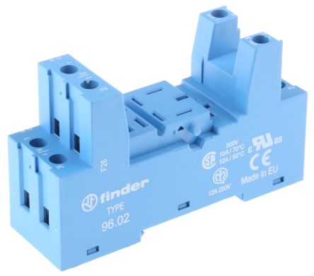 Finder 96 8 Way 250V ac DIN Rail Relay Socket