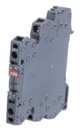 ABB R600 Series Interface Relay, DIN Rail, 24V ac/dc Coil, SPDT, 10mA