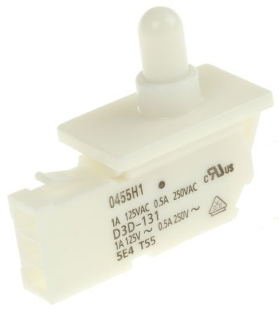 Omron Door Micro Switch Plunger, SPST 500 mA IP40, 60 °C, -30 °C